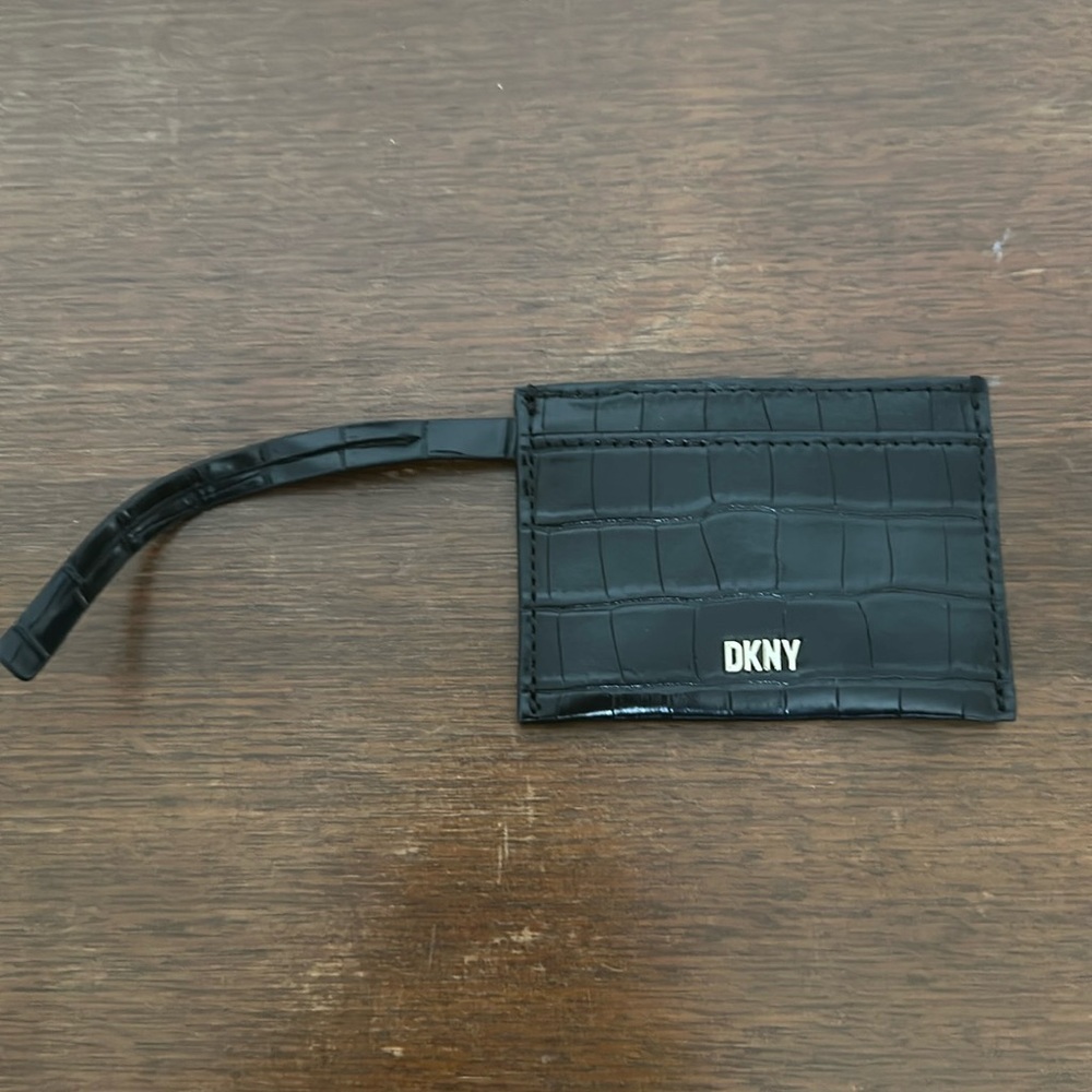 DKNY Leather card holder with loop